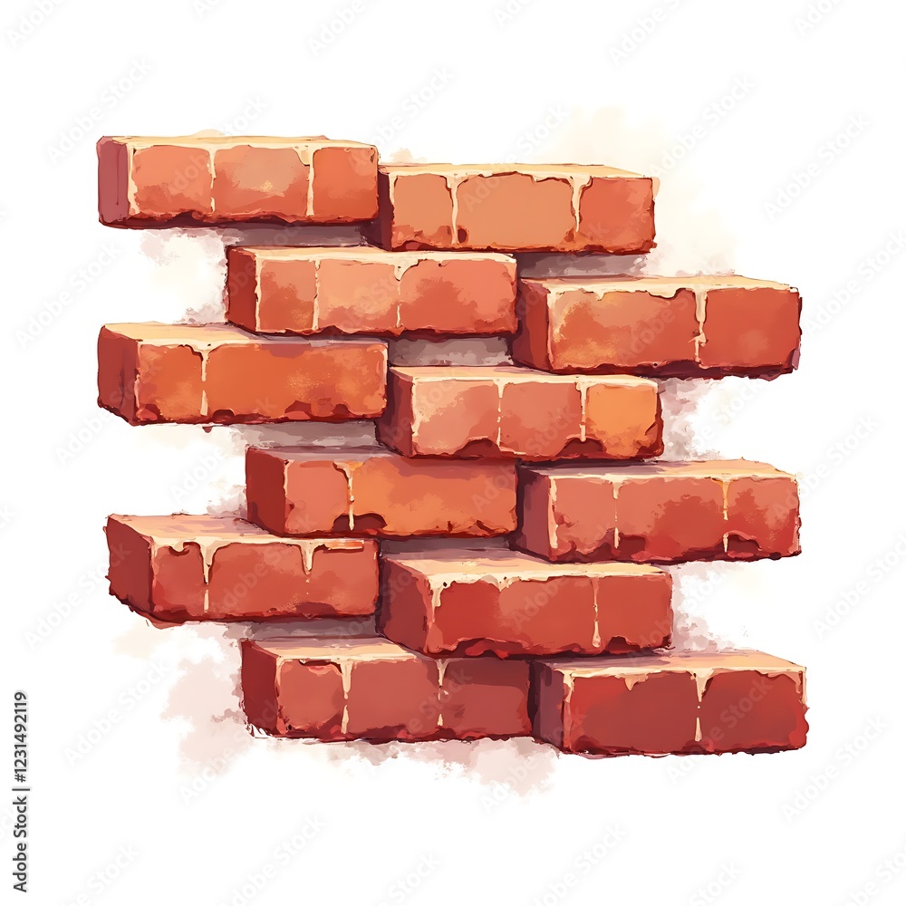 Obraz premium red brick wall logo