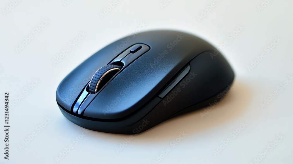 Sleek Black Wireless Mouse: Modern Minimalist Design