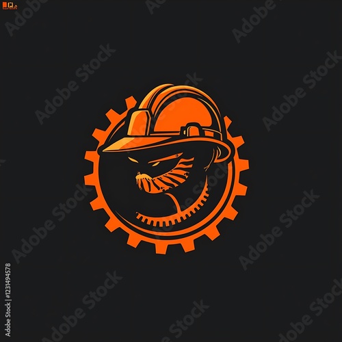 helment logo. photo
