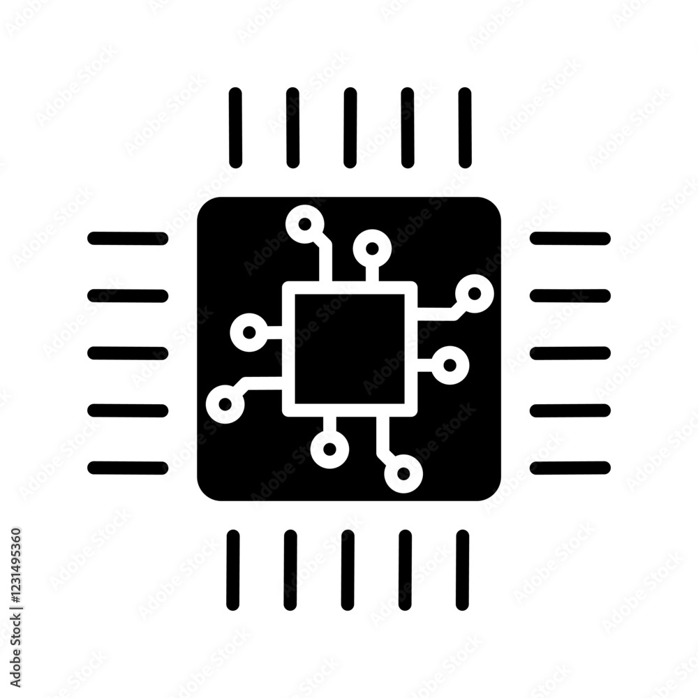 CPU Outline Icon. Processor Line Art Logo. Vector Illustration. Isolated on White Background. Editable Stroke CPU Outline Icon. Processor Line Art Logo. Vector Illustration. Isolated on White Background. Editable Stroke