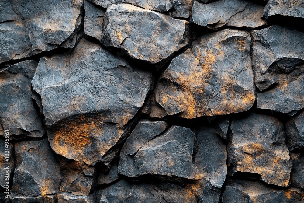 Close up view of a textured rock wall with various colors and natural patterns Close up view of a textured rock wall with various colors and natural patterns
