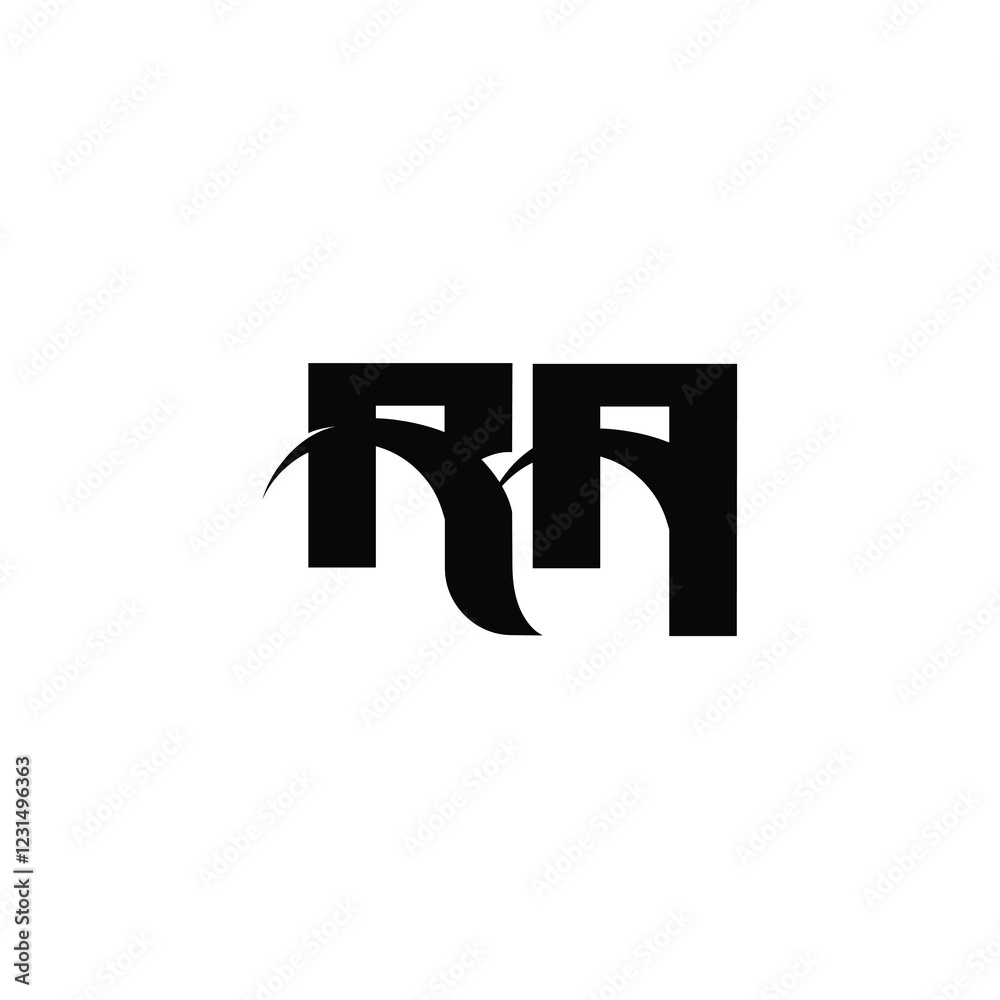 RA monogram logo design letter text name symbol monochrome logotype alphabet character simple logo RA monogram logo design letter text name symbol monochrome logotype alphabet character simple logo