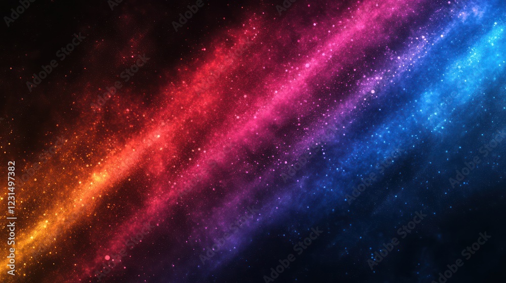 Obraz premium Cosmic nebula, vibrant colors, space background, digital art, website header