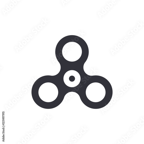 Fidget spinner solid icons, minimalist vector illustration ,simple transparent graphic element .Isolated on white background