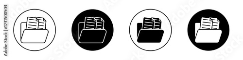 Document archive icons pack in black and white versions for web.