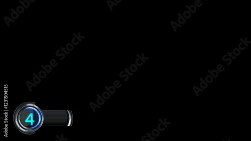 Top ten sports player profile with blue lighting screen frame and animated lower third from one to four