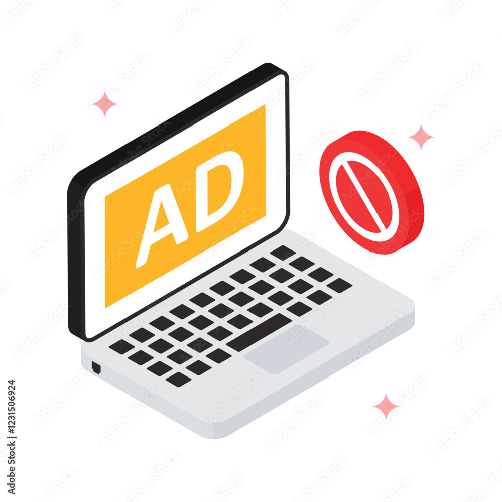 Ads Blocker Vector Filled Icon Style. Eps 10 File Ads Blocker Vector Filled Icon Style. Eps 10 File