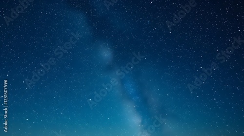 Fototapeta Naklejka Na Ścianę i Meble -  Blue Space Nebula. A deep space scene featuring a glowing blue nebula with stars scattered across the background.