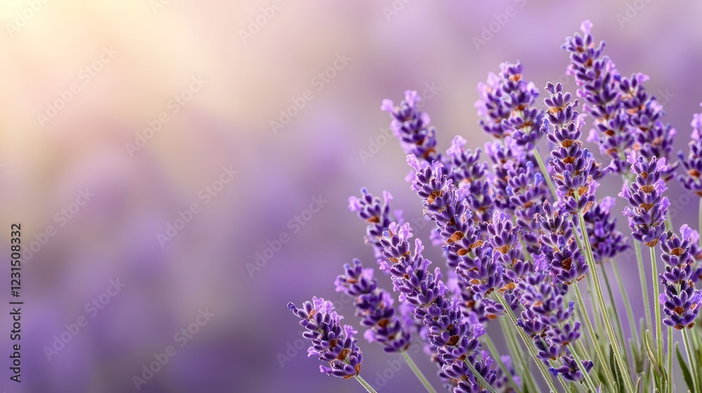 A close-up view of vibrant lavender flowers, showcasing their delicate purple hues against a softly blurred background. A close-up view of vibrant lavender flowers, showcasing their delicate purple hues against a softly blurred background.