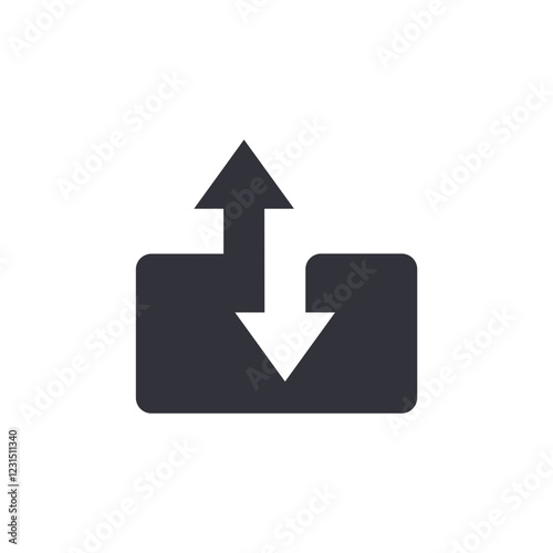 Upload download solid icons, minimalist vector illustration ,simple transparent graphic element .Isolated on white background