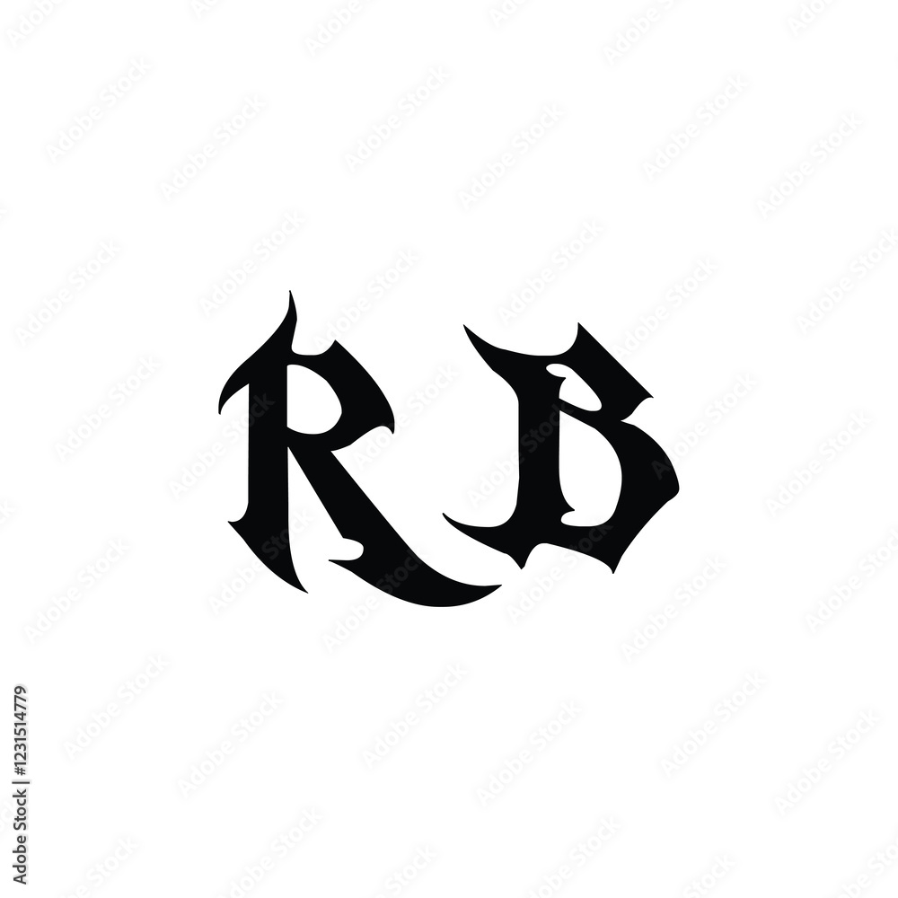RB monogram logo design letter text name symbol monochrome logotype alphabet character simple logo RB monogram logo design letter text name symbol monochrome logotype alphabet character simple logo