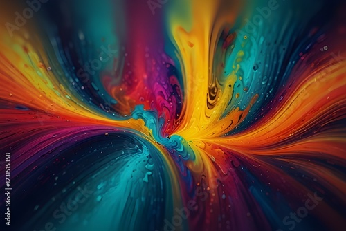 Vivid blurred liquify colorful wallpaper abstract background Premium Photo Generative AI