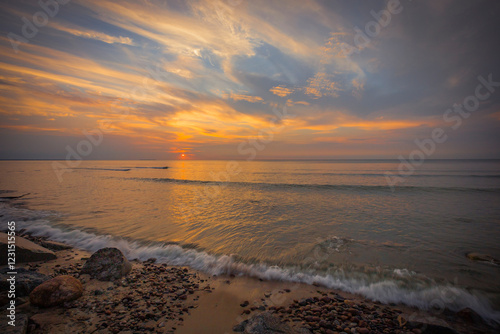 Fototapeta Naklejka Na Ścianę i Meble -  sunset on the Baltic Sea