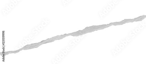 ripped torn paper edges isolated with clipping path on black background