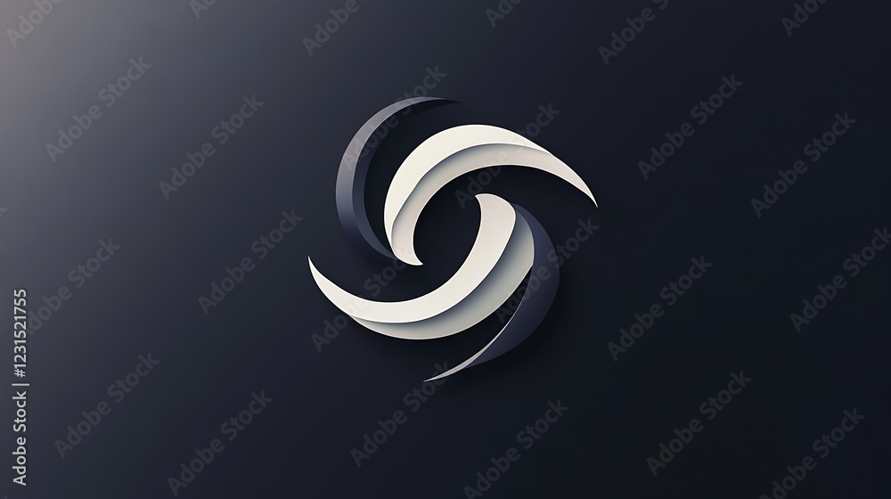 Sleek and Modern Digital Marketing Firm Logo with Abstract Symbol Sleek and Modern Digital Marketing Firm Logo with Abstract Symbol