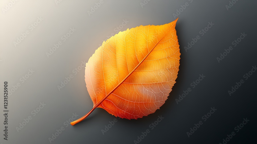 Fototapeta premium Leaf Icon on a Transparent Background