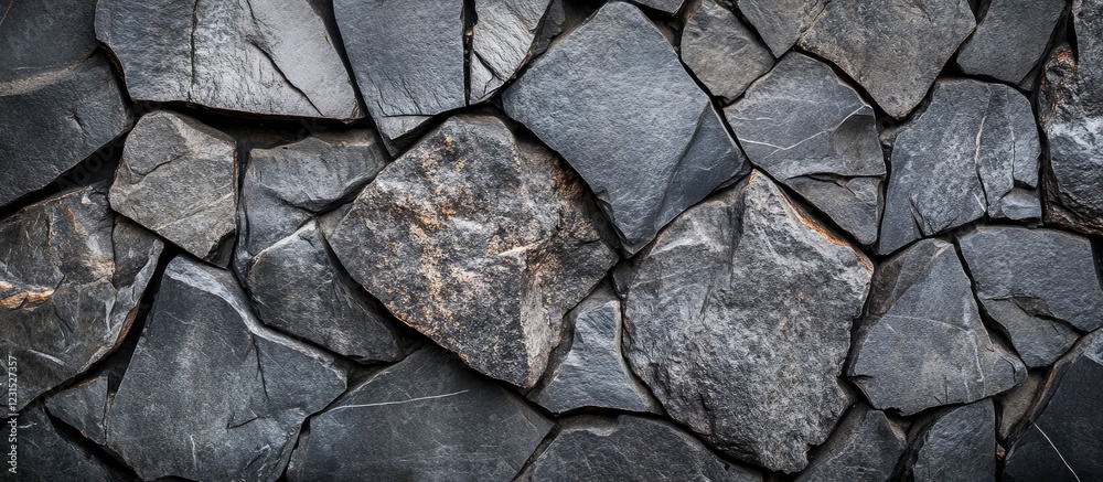 Black and gray stone wall texture with jagged shapes and varied surfaces positioned horizontally creating a stunning backdrop for designs Black and gray stone wall texture with jagged shapes and varied surfaces positioned horizontally creating a stunning backdrop for designs