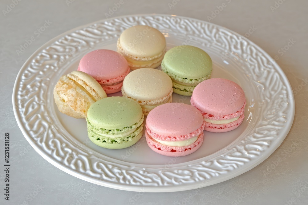 Obraz premium colorful macaroons on a plate