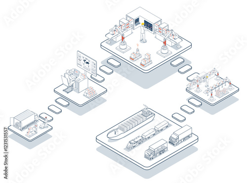 Smart logistics leverages AGV (Automated Guided Vehicles) along with warehouse management and IoT transportation to optimize supply chain operations.