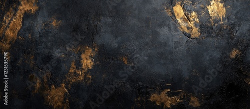 Elegant abstract background featuring dark textures with rich black, gold accents, and subtle grey tones blending seamlessly across the canvas.