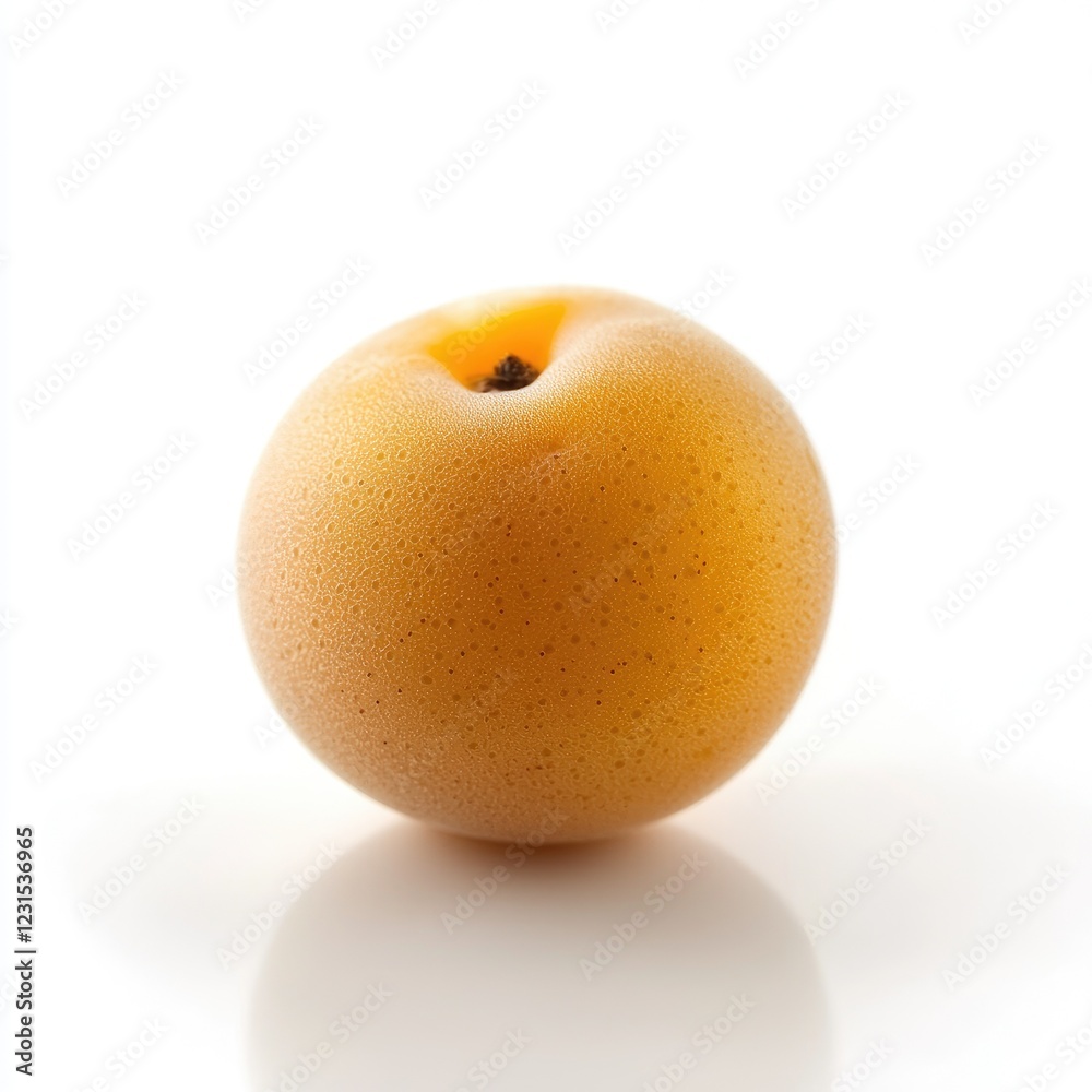 Ripe apricot on white background, healthy food Ripe apricot on white background, healthy food