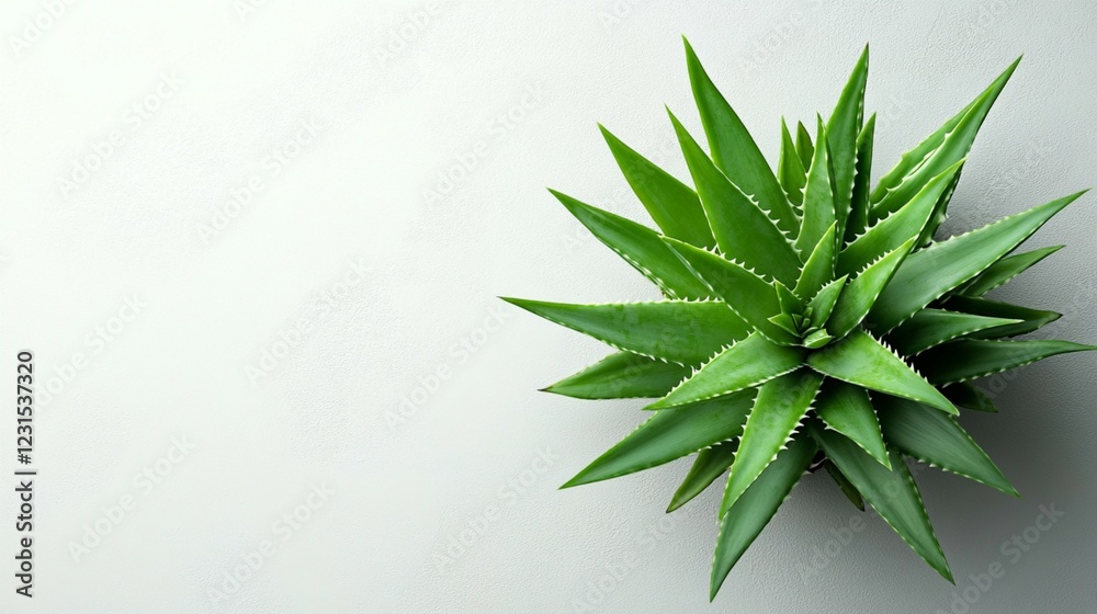 Aloe on a Solid Background Aloe on a Solid Background