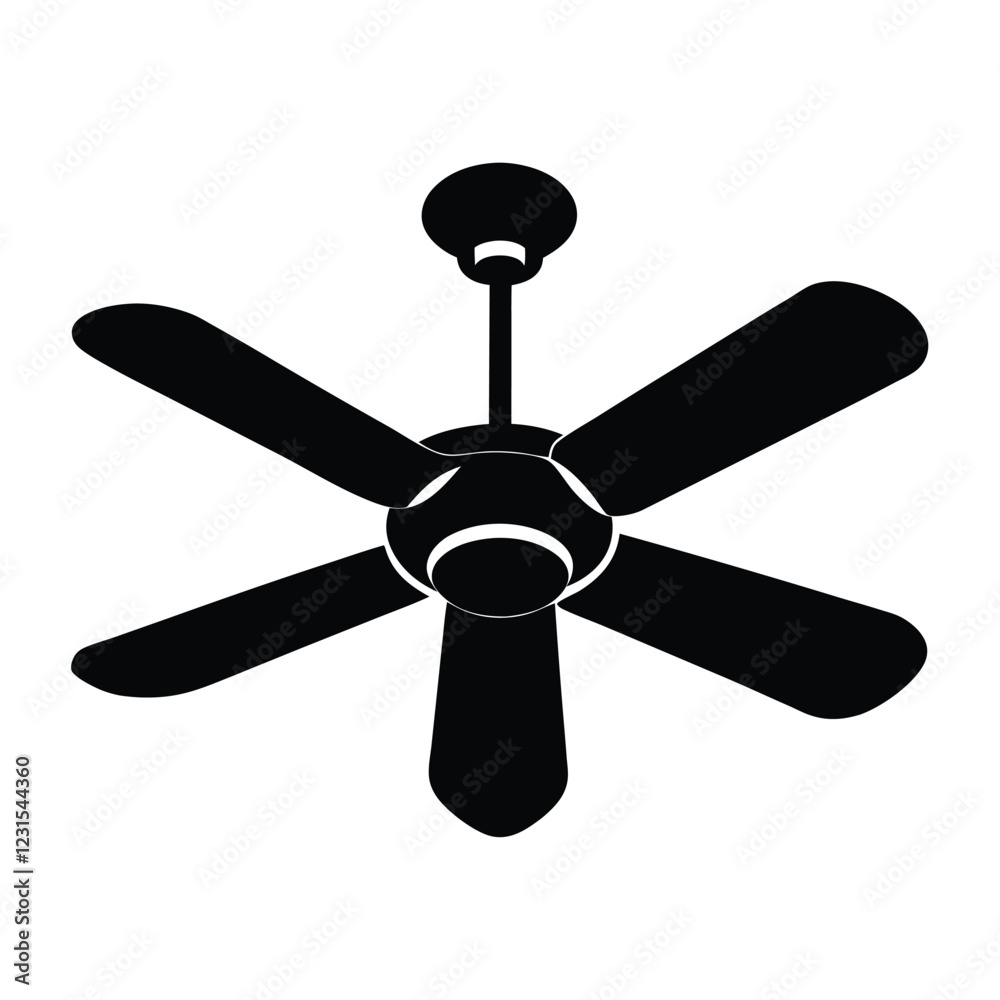 Ceiling fan silhouette design for home and interior comfort Ceiling fan silhouette design for home and interior comfort