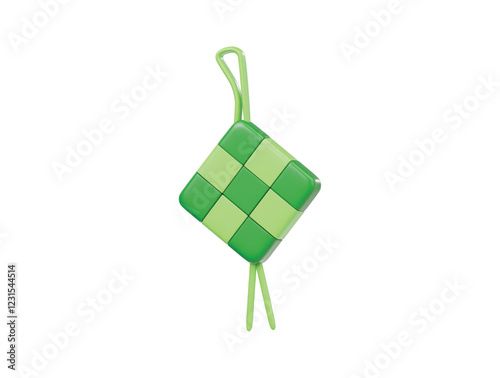 Ramadan ketupat icon 3d render illustration