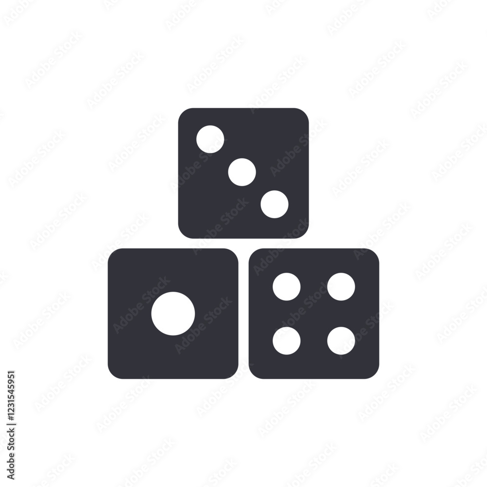 Dice solid icons, minimalist vector illustration ,simple transparent graphic element .Isolated on white background Dice solid icons, minimalist vector illustration ,simple transparent graphic element .Isolated on white background