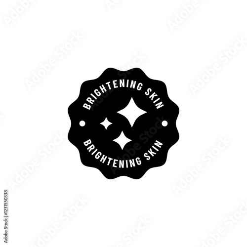 Brightening skin stamp vector isolated. Best Brightening icon for product packaging design element. Brightening label vector.