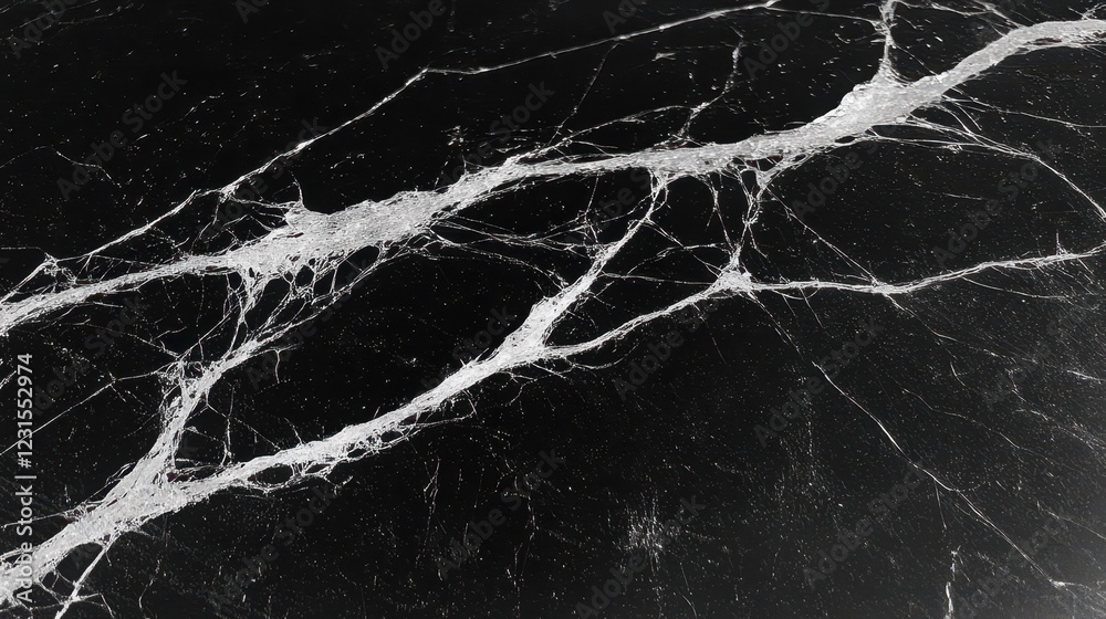 Intricate spiderweb pattern on a dark surface Intricate spiderweb pattern on a dark surface