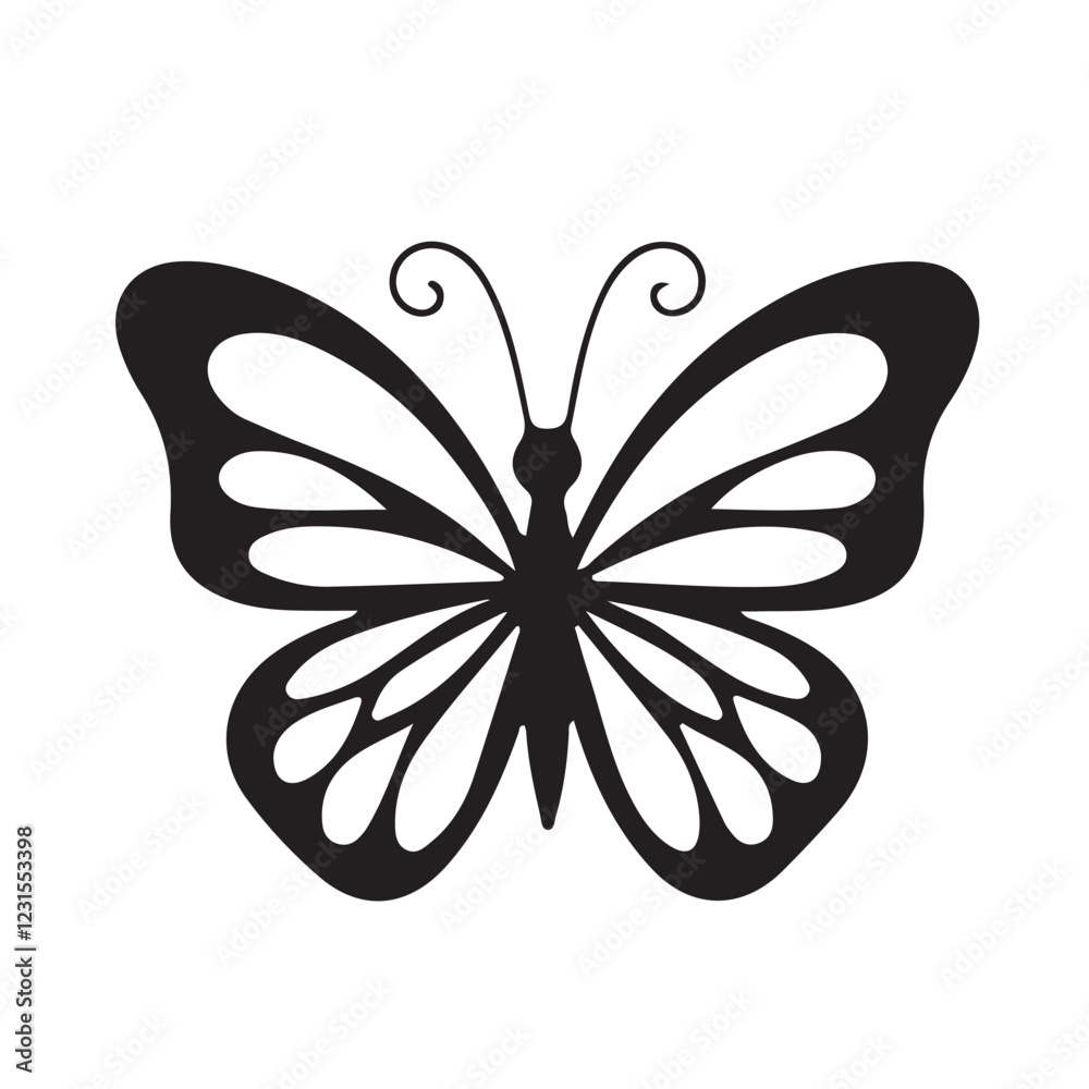 Silhouettes of butterflies, Insect butterfly black silhouettes, Butterfly insect, black and white wings, organic shapes. Aesthetic, tattoo silhouette, hand drawn. vector eps 10 Silhouettes of butterflies, Insect butterfly black silhouettes, Butterfly insect, black and white wings, organic shapes. Aesthetic, tattoo silhouette, hand drawn. vector eps 10