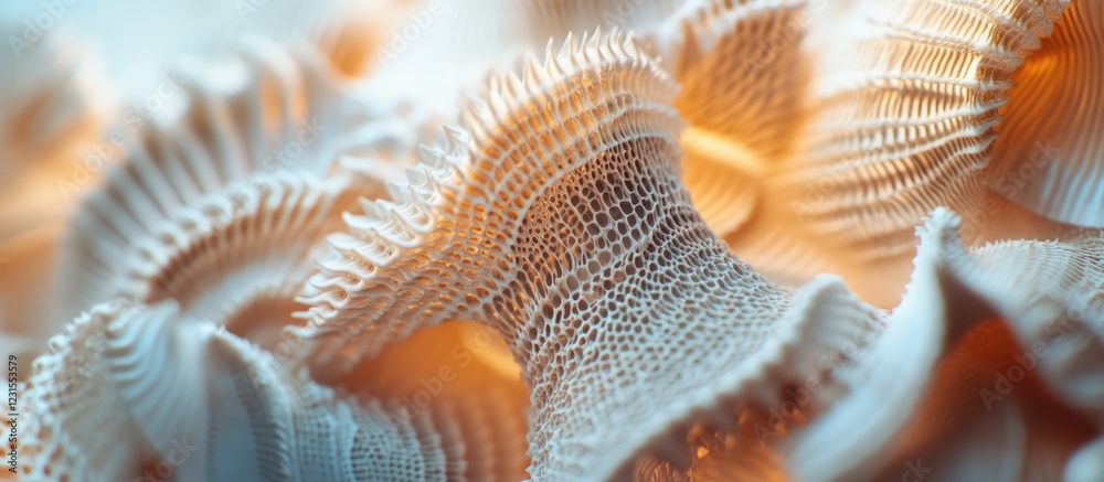 Intricate close-up of delicately textured seashells in soft beige and white tones, capturing detailed patterns and soothing natural elegance. Intricate close-up of delicately textured seashells in soft beige and white tones, capturing detailed patterns and soothing natural elegance.