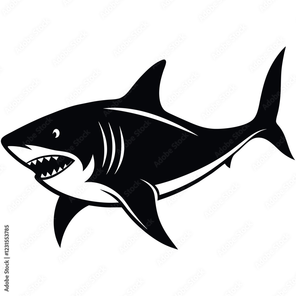 shark isolated on white shark isolated on white