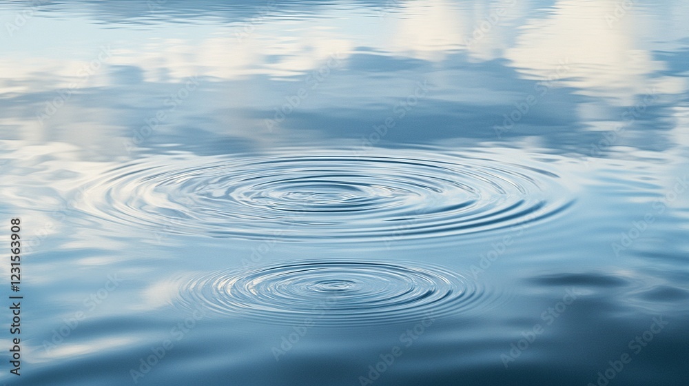 Serene Water Ripples Calm Blue Lake Reflection Sky Nature Background Serene Water Ripples Calm Blue Lake Reflection Sky Nature Background