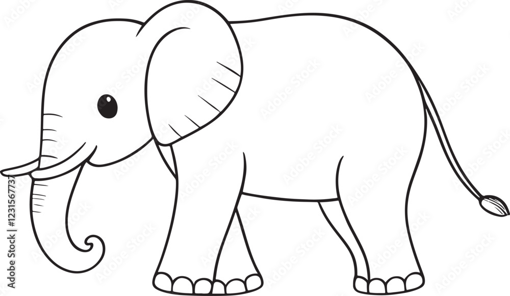 Obraz premium elephant cartoon illustration