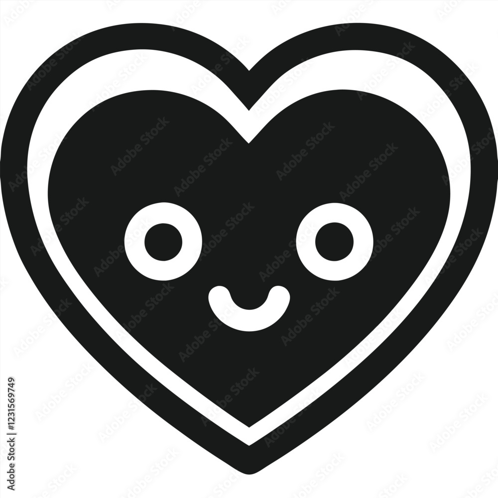heart-love-vector icon silhouette heart-love-vector icon silhouette