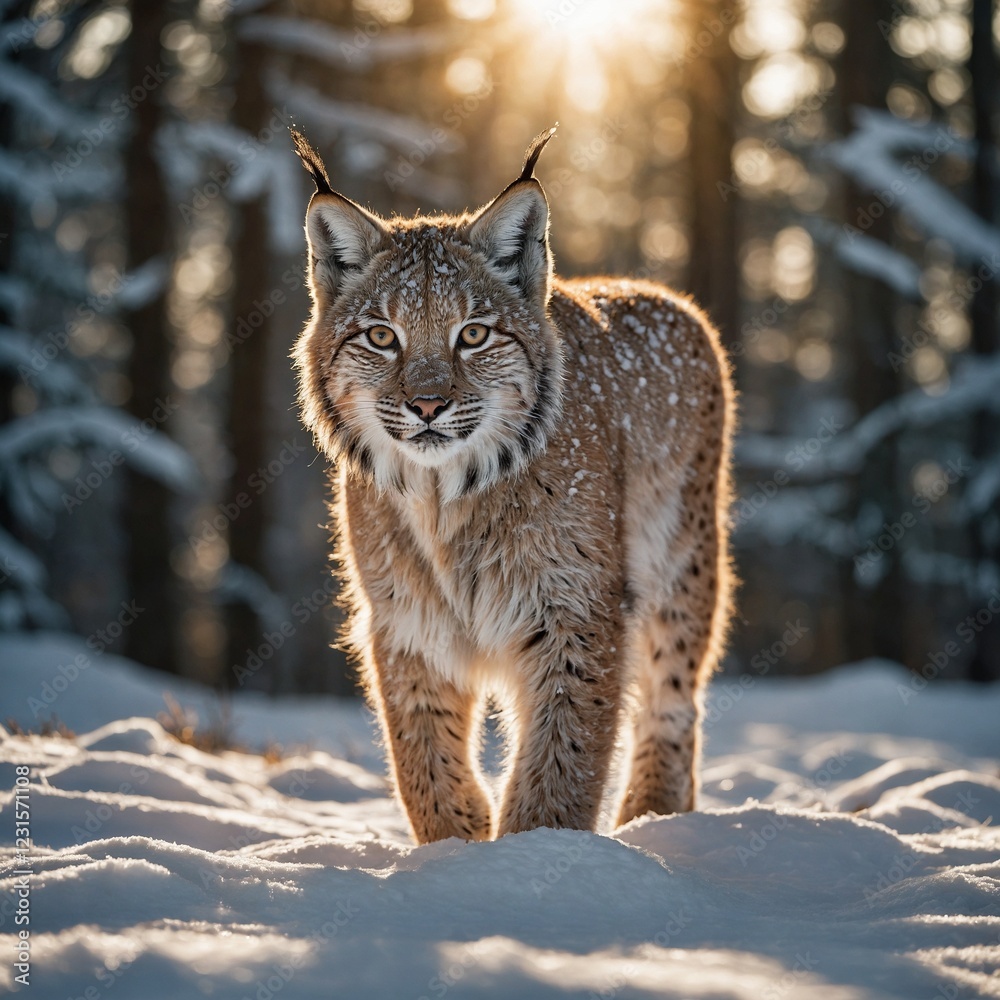 Obraz premium lynx in winter