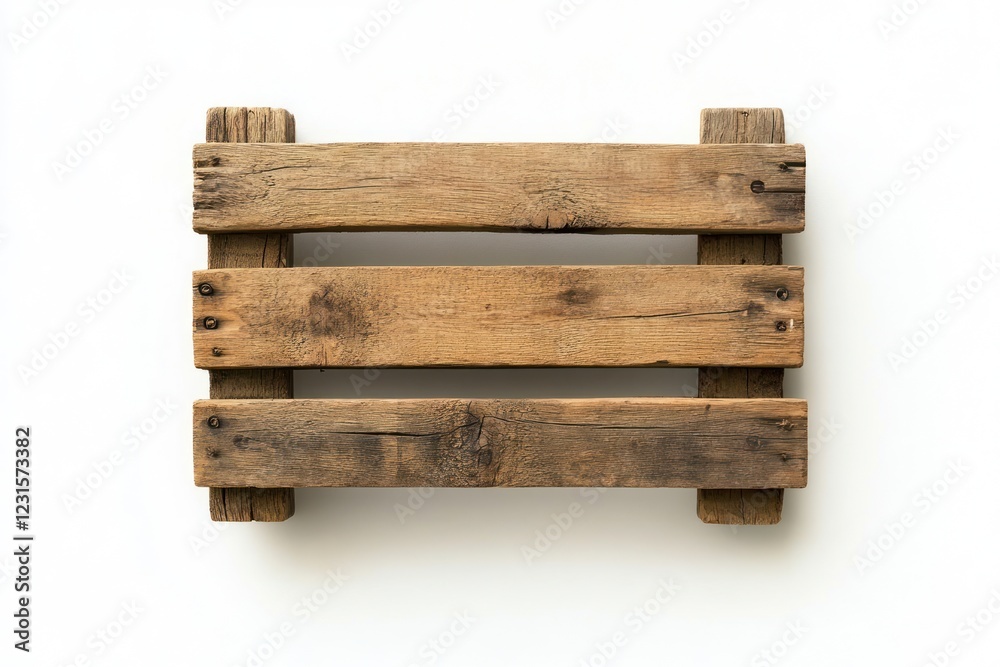 Rustic wooden pallet, isolated, white background, craft Rustic wooden pallet, isolated, white background, craft