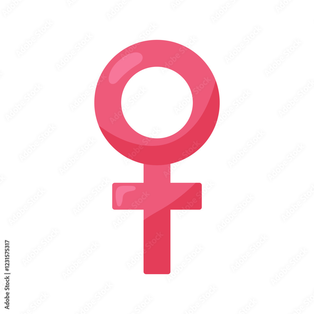 Women's Badge Icon. Element for design on white background. Isolated vector illustration. Women's Badge Icon. Element for design on white background. Isolated vector illustration.