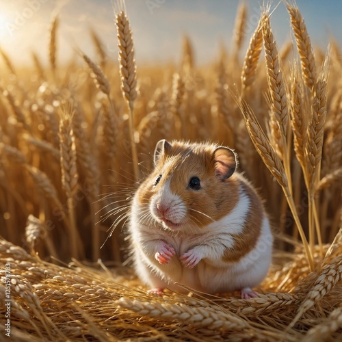 hamster eating corn