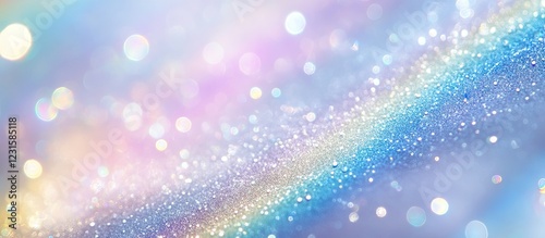 Sparkling silver and electric blue gradients intertwine with soft pastel hues, creating a dreamy background with ample copy space for designs.