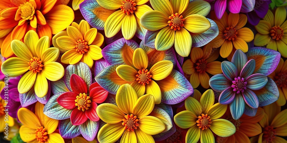 Fototapeta premium Abstract Floral Geometry for Contemporary Spaces