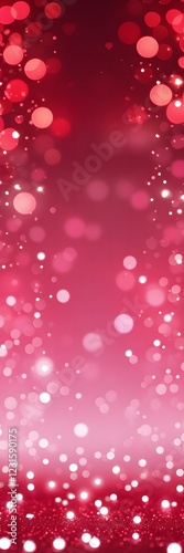 Vibrant and Glimmering Pink Bokeh Background with Soft Heart Shapes and Shimmering Sparkles, Creating a Dreamy and Romantic Atmosphere.