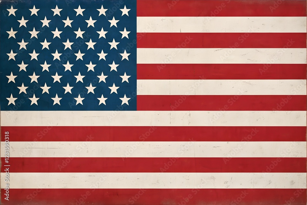 Fototapeta premium american flag on wooden background