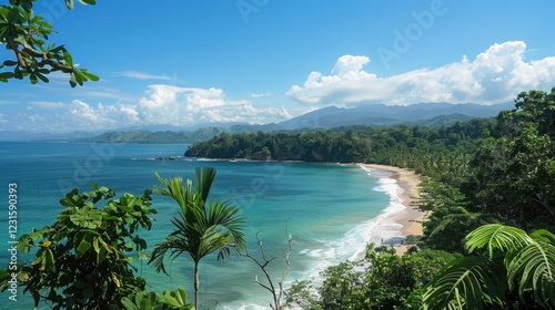 Samana peninsula concept, view of Playa (beach) Rincon photo