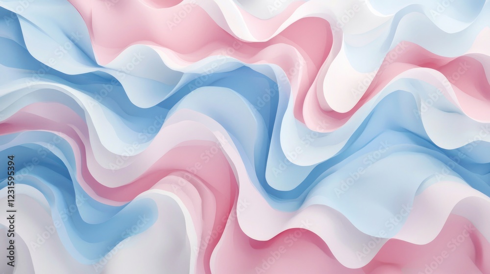 Abstract Pastel Wave Background: Serene Pink and Blue Swirls Abstract Pastel Wave Background: Serene Pink and Blue Swirls