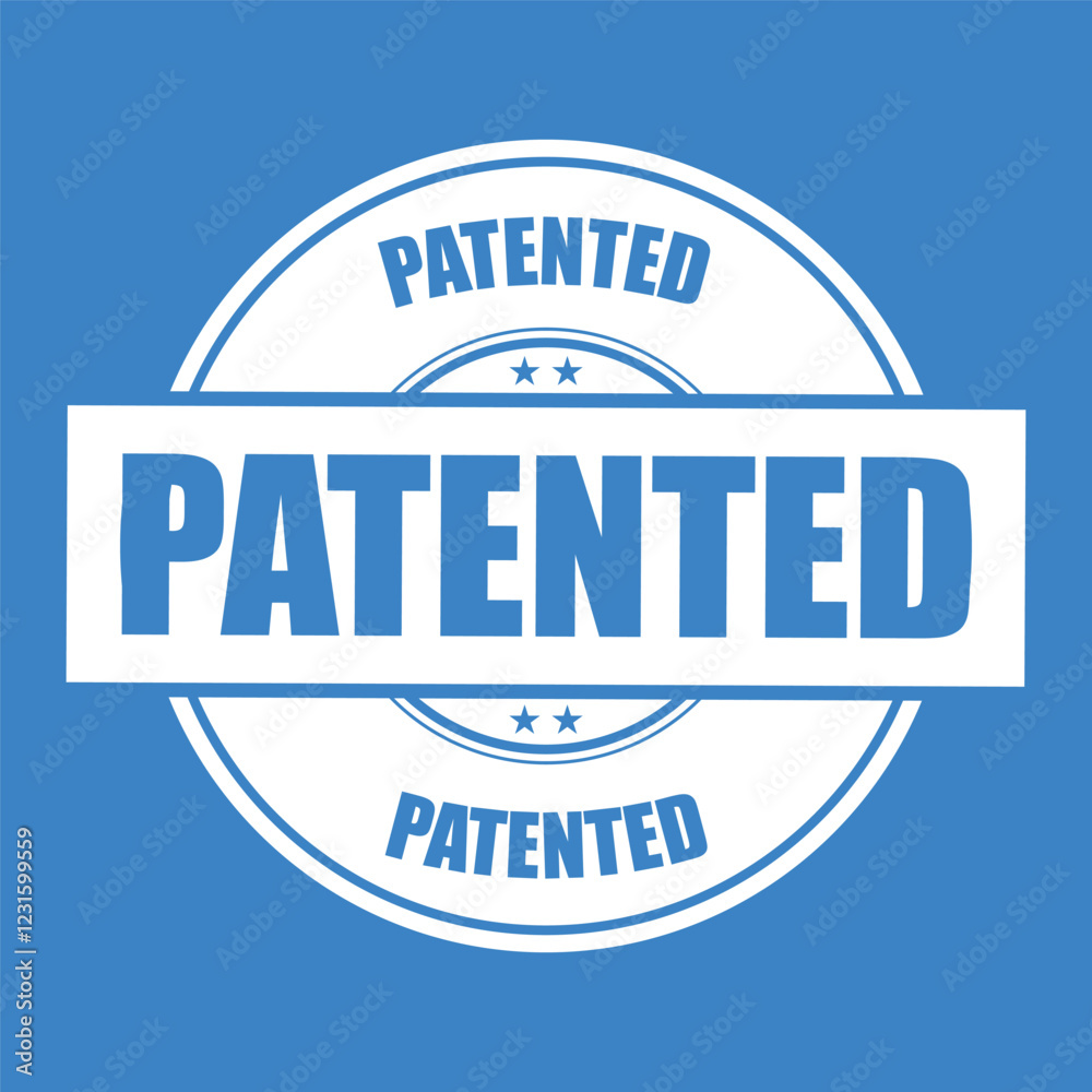 Obraz premium patented stamp sign symbol vector flat icon