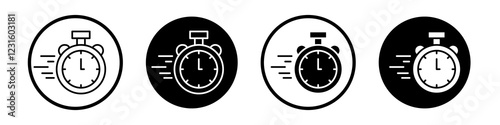 Quick icon collection in black and white filled and outlined style for web.