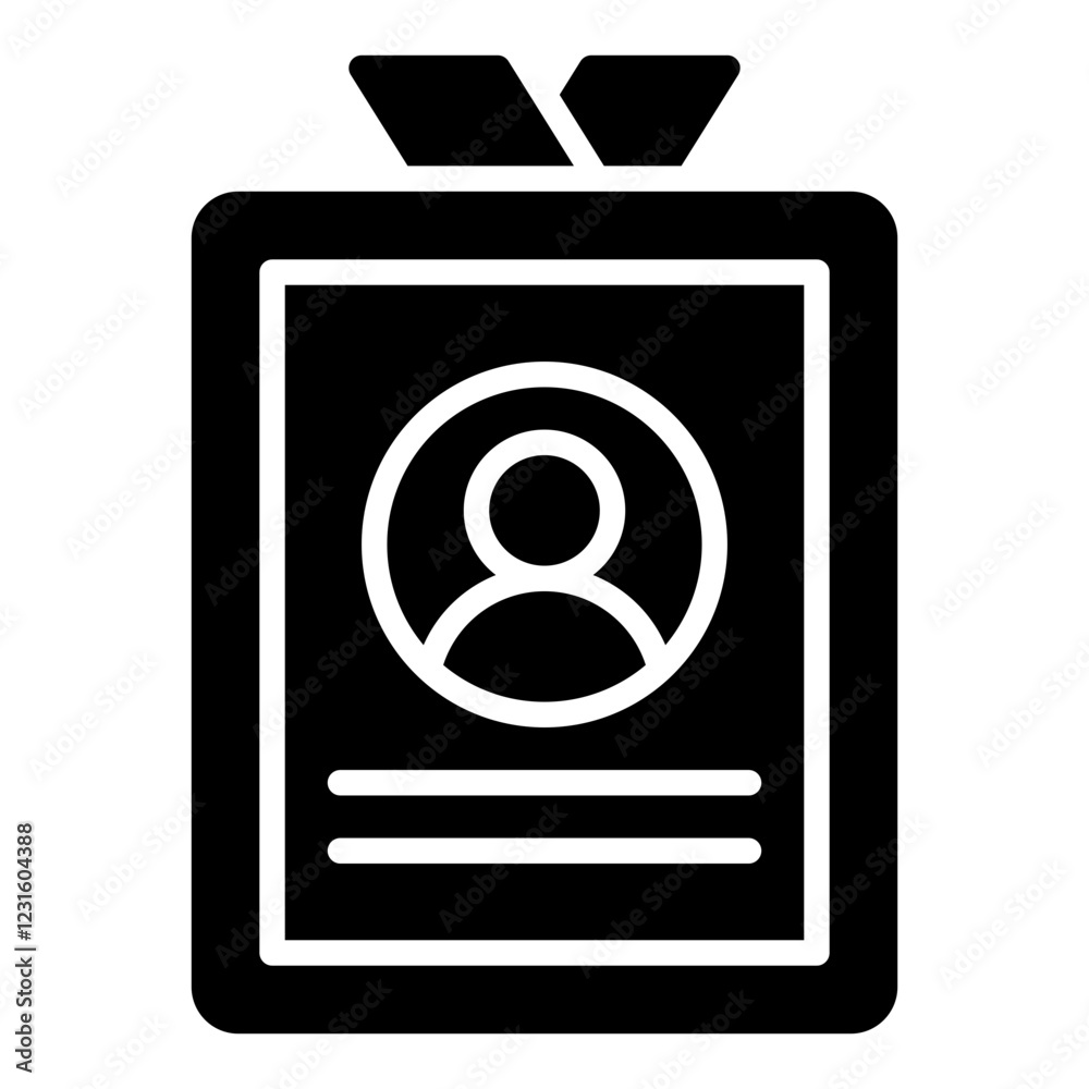 Id Card glyph icon
